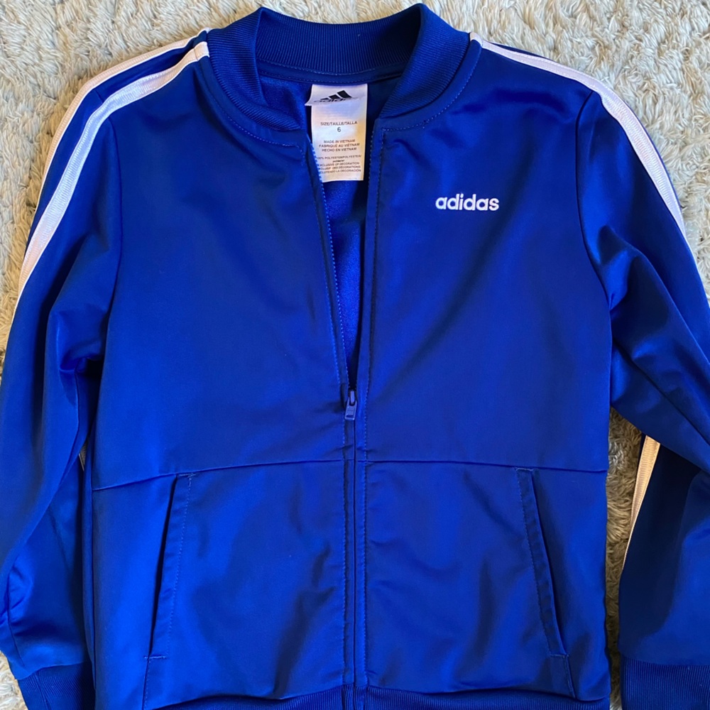 Adidas boys size 6 track jacket